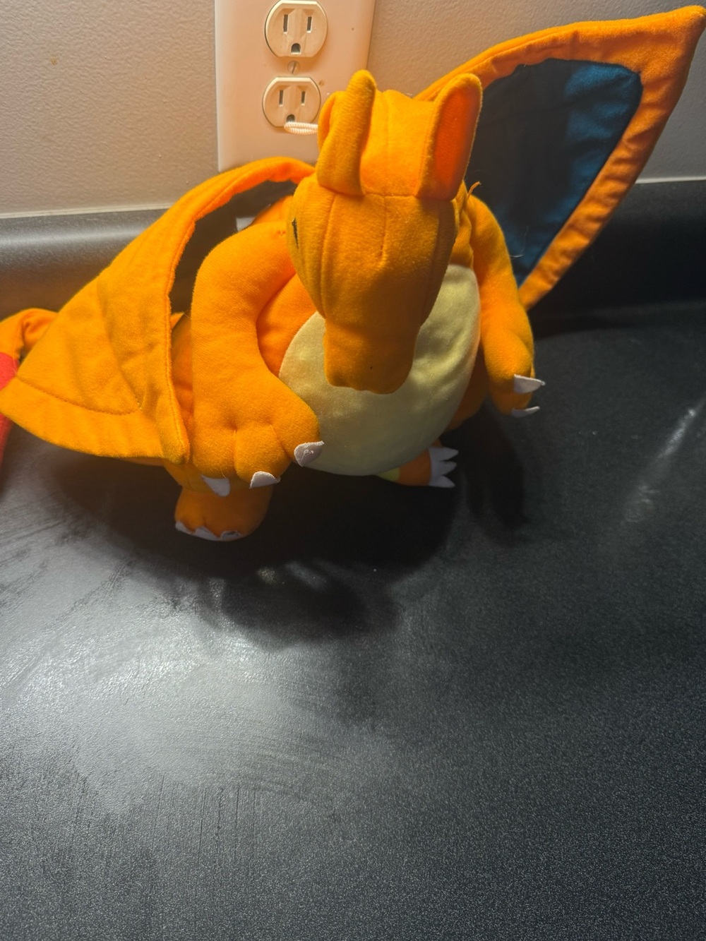 Charizard Plush Toy - Bright Orange with Cream Belly